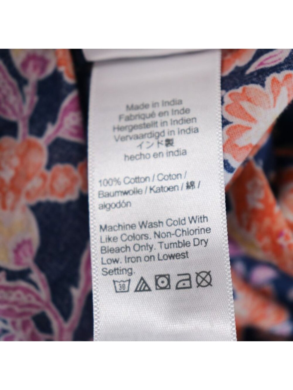 J.Crew Painted Block Print Cotton Voile Beach Dress S Navy Orange Button Front - Picture 5 of 16